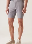 Gray Discovery D Ring Bermuda In Sateen Men's Short | Deke Shorts Collection | Fine Men's Clothing