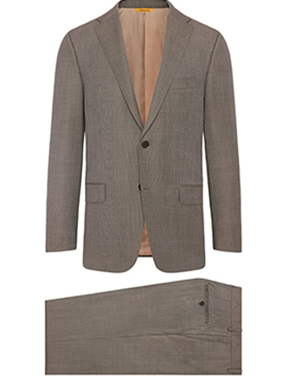 Download Brown 120's Wool Birdseye Rain System Suit | Hickey ...